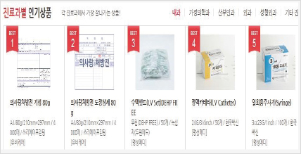 진료과별 맞춤 정보 제공